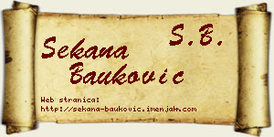 Sekana Bauković vizit kartica
